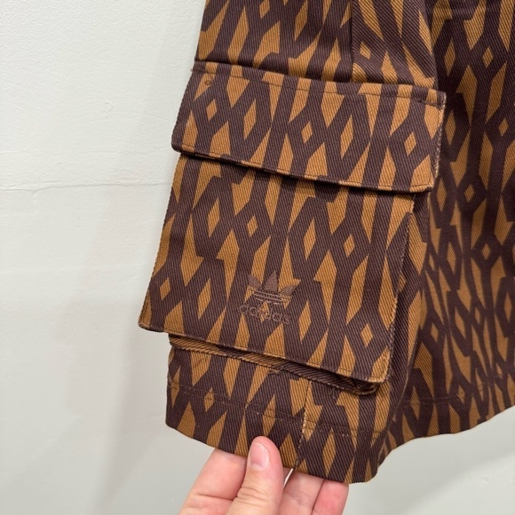 Adidas x Ivy Park Monogram Mini Skirt Brown Utility Size XS - Picture 5 of 9
